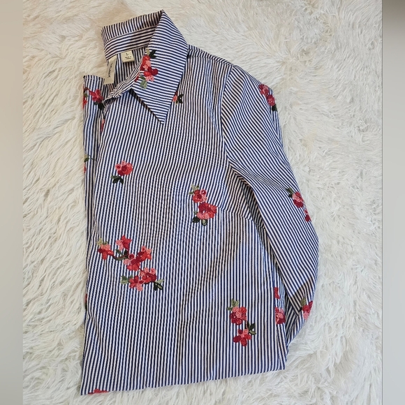 Tacera Black and Red Floral Striped Dress - Picture 10 of 12